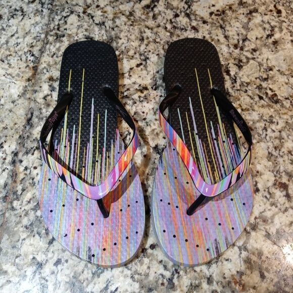 Showaflops Neon Drips Flip Flops - Picture 3 of 9